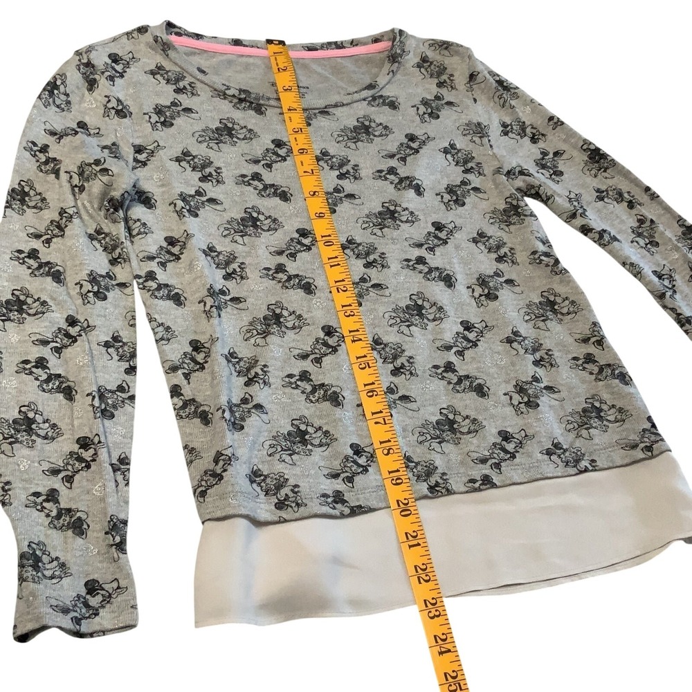 Disney Posh Minnie Mouse Lightweight Sweater at bottom size Small - Picture 3 of 8